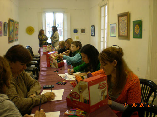 Pintando en familia